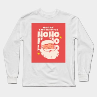 Retro Vintage Pink Santa Claus Long Sleeve T-Shirt